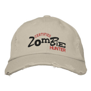 Boné Certified ZOMBIE Hunter Halloween Embroiderme Hat