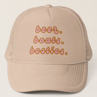 Boné Cerveja, Barcos e Besties Trucker Hat