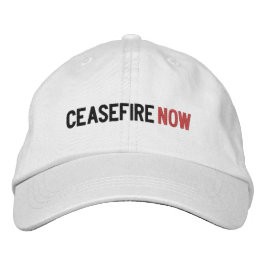 Boné Cessar-fogo Agora negro, branco-vermelho, minimali