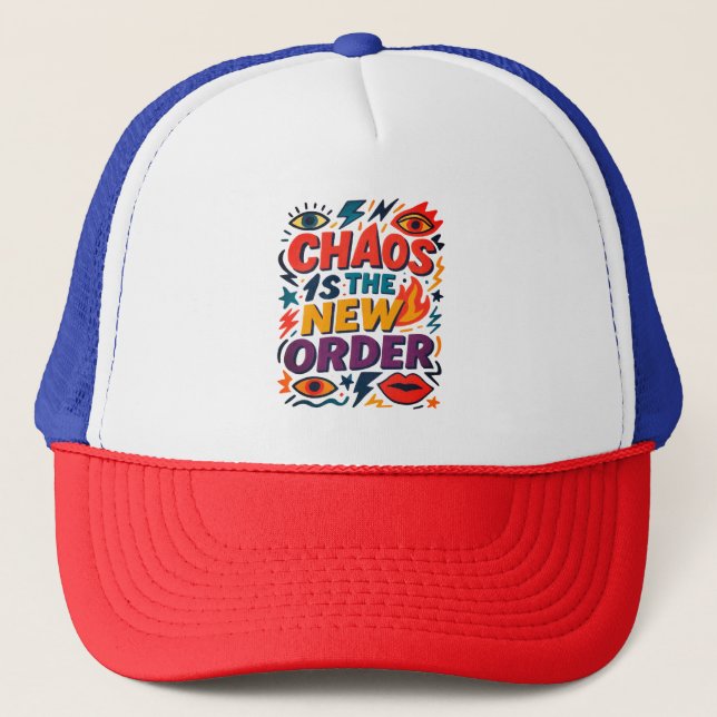 Boné "Chaos is the New Order" (Caos é a nova ordem) - I (Frente)