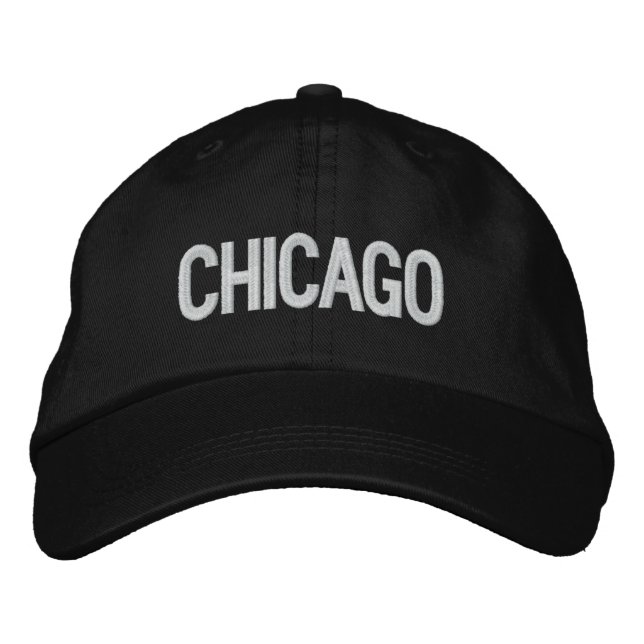 Boné Chapéu Ajustável Personalizado de Chicago (Frente)