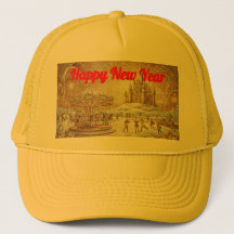 Chapéu Amarelo de Natal Personalizado