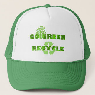 Boné Chapéu ambiental do reciclar verde