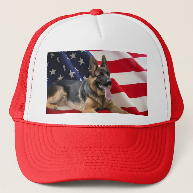Boné Chapéu América do german shepherd (Frente)
