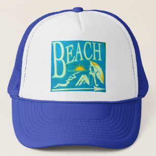 Boné chapéu azul da praia