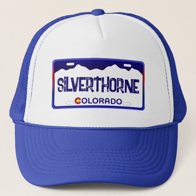 Boné Chapéu azul de matrícula do Silvestorne Colorado (Frente)