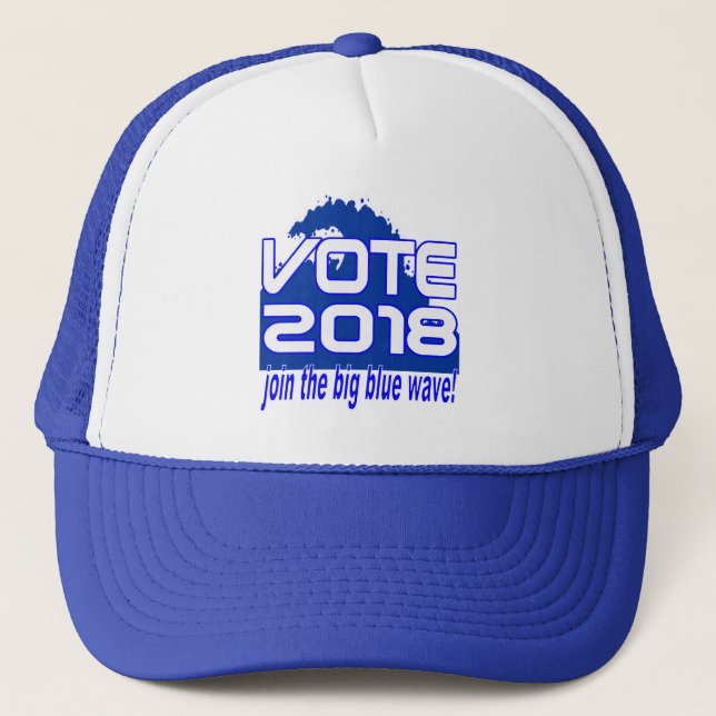 Boné Chapéu azul do camionista da onda do VOTO 2018 (Frente)