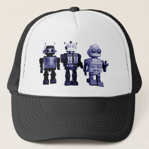 Boné chapéu azul dos robôs