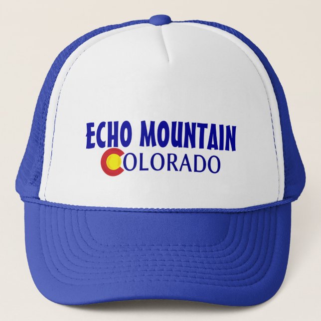 Boné Chapéu azul simples do Colorado Echo Mountain (Frente)