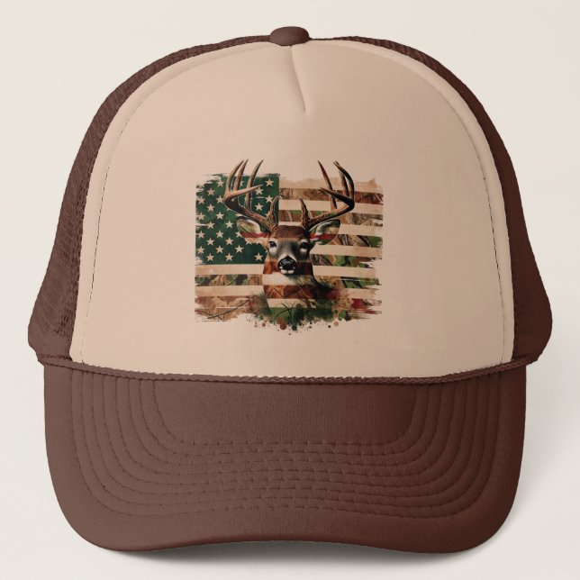 Boné Chapéu Bandeira Caça ao Veado (Frente)