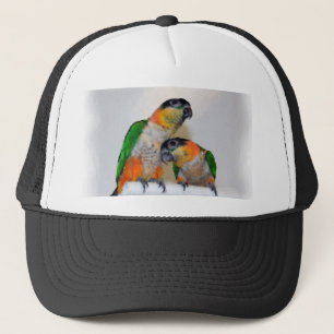 Boné Chapéu bonito dos pares do papagaio do Caique