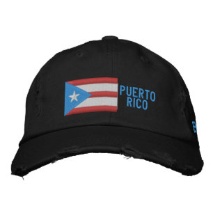 Boné Chapéu Bordado Bandeira Boricua de Porto Rico