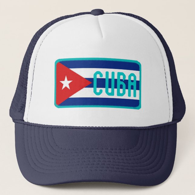 Boné Chapéu bordado bandeira do efeito de Cuba (Frente)