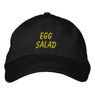 Boné Chapéu Bordado com Salada de Ovo, Divertido para A