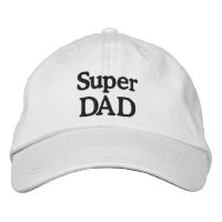 Chapéu bordado com Super pai