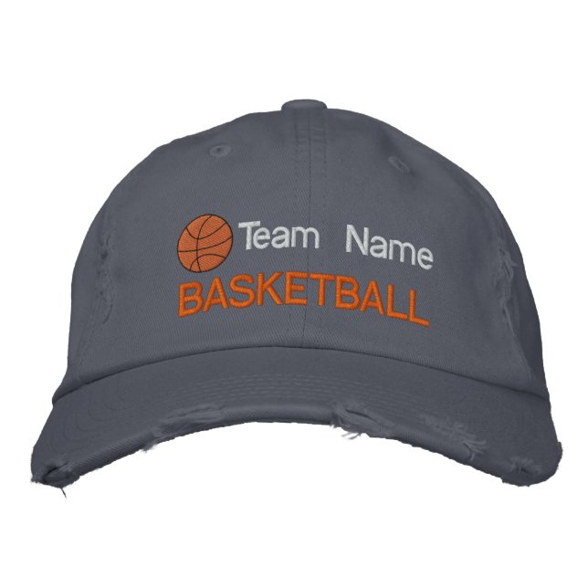 Boné Chapéu bordado de basquete personalizado (Frente)