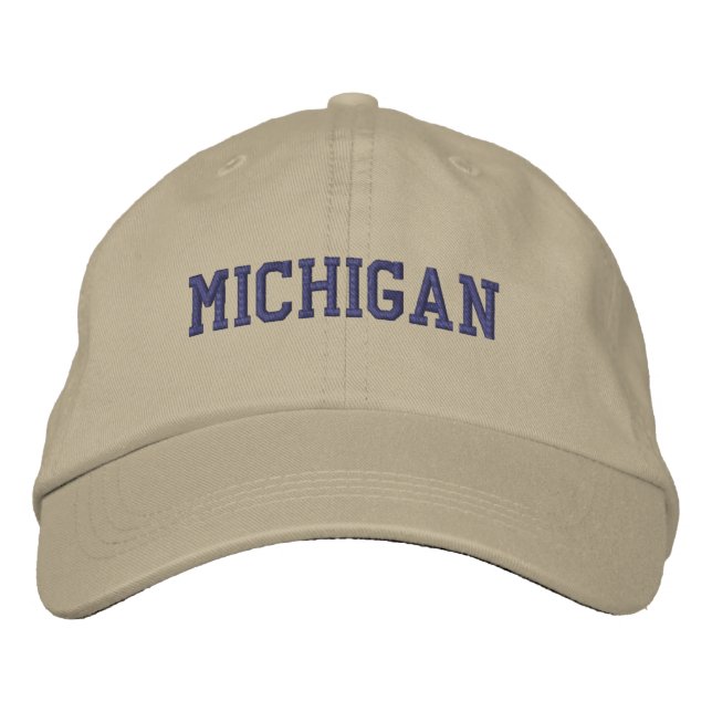 Boné Chapéu bordado de beisebol do Michigan (Frente)