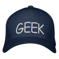 Chapéu bordado do geek 