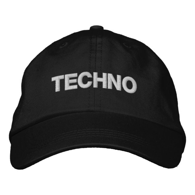 Boné Chapéu bordado do Techno (Frente)