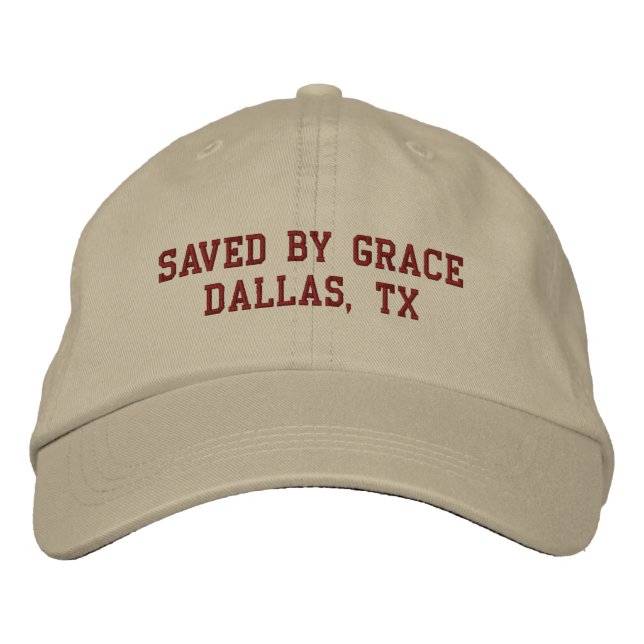 Boné Chapéu Bordado Saved by Grace Christain (Frente)