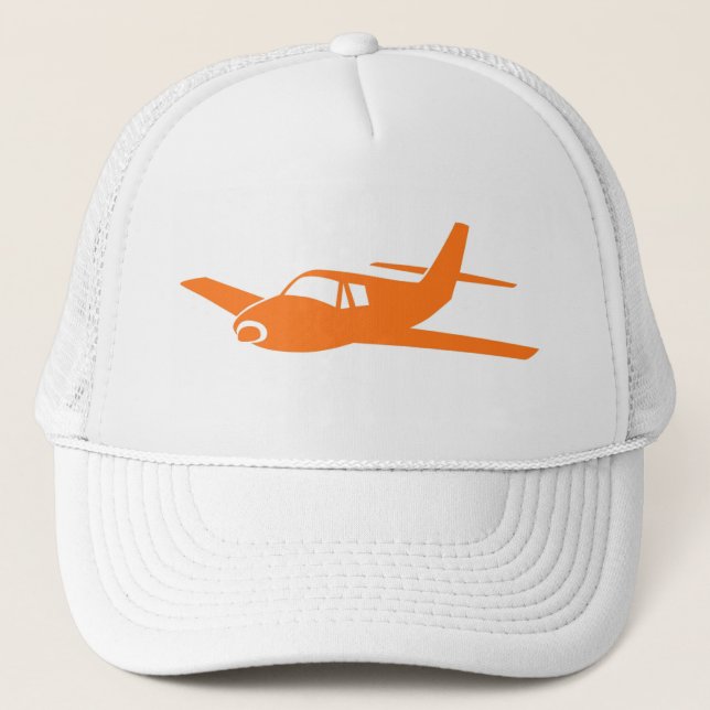 Boné Chapéu branco alaranjado simples do avião (Frente)