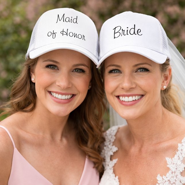 Boné Chapéu Branco Bride Casamento (Criador carregado)