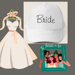 Boné Chapéu Branco Bride Casamento<br><div class="desc">Simples Mão Que Letra Texto De Chapéu De Noiva. Ideal para a solteira e a festa noiva.</div>