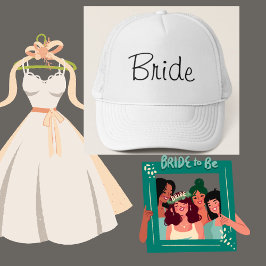 Boné Chapéu Branco Bride Casamento