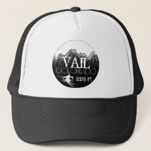 Boné Chapéu branco preto da montanha do esqui de Vail