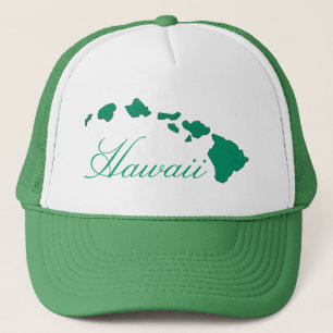 Boné Chapéu branco verde das ilhas Hawaii