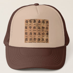 Boné Chapéu chinês do alfabeto