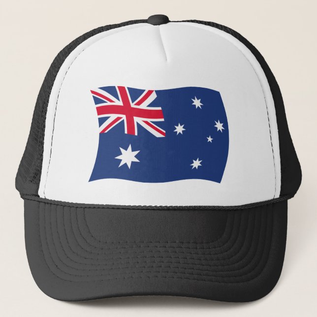 Boné Chapéu com a Bandeira da Austrália (Frente)