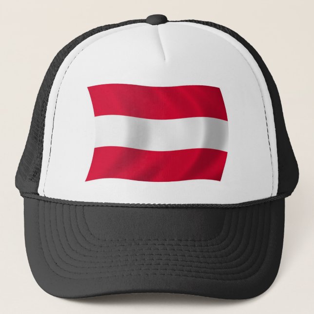 Boné Chapéu com a Bandeira da Áustria (Frente)