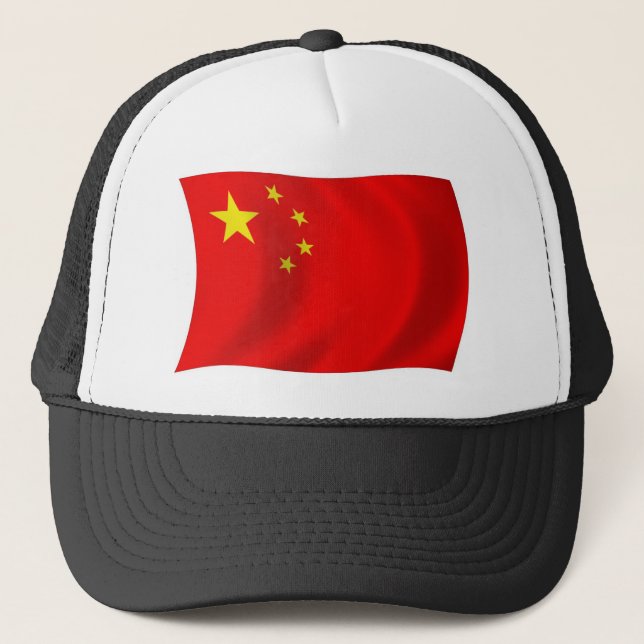 Boné Chapéu com a Bandeira da China (Frente)