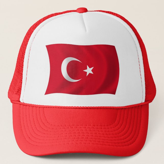 Boné Chapéu com a Bandeira da Turquia (Frente)