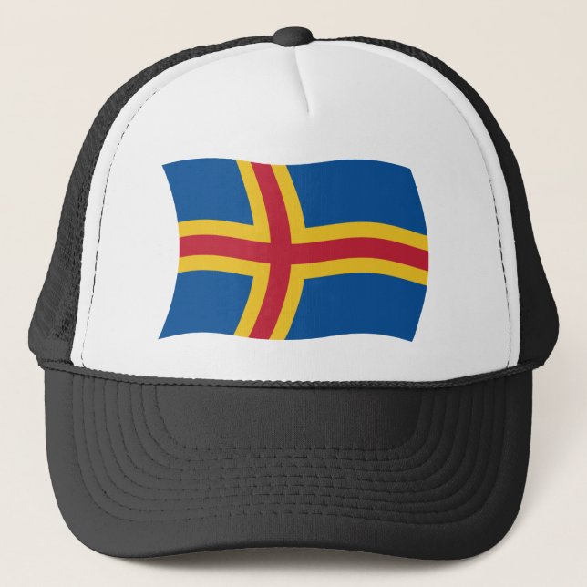 Boné Chapéu com a Bandeira de Aland (Frente)