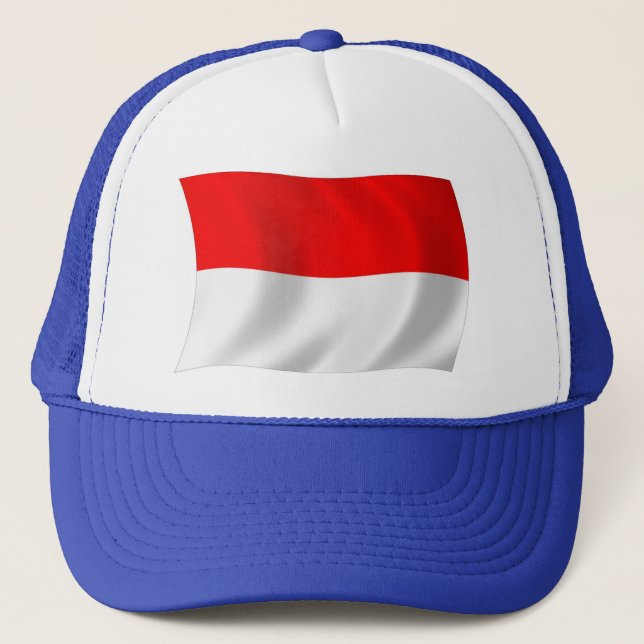 Boné Chapéu com a Bandeira de Mônaco (Frente)
