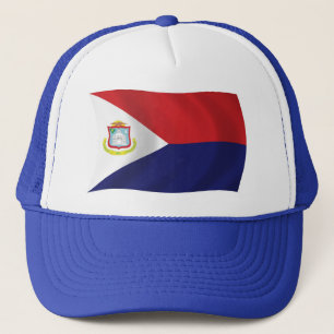 Boné Chapéu com a Bandeira de Sint Maarten