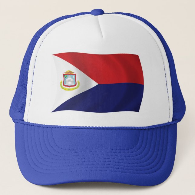 Boné Chapéu com a Bandeira de Sint Maarten (Frente)