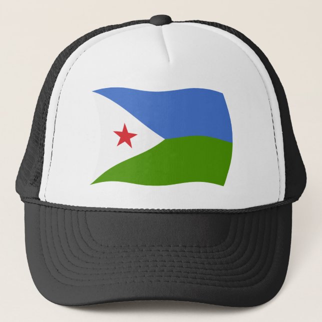 Boné Chapéu com a Bandeira do Djibuti (Frente)