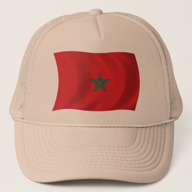 Boné Chapéu com a Bandeira do Marrocos (Frente)