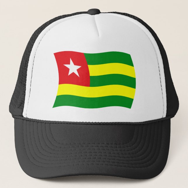 Boné Chapéu com a Bandeira do Togo (Frente)