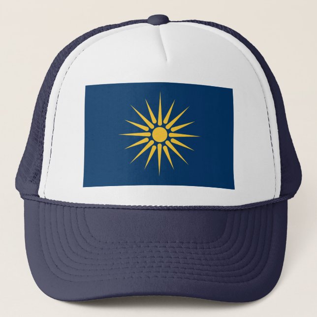 Boné Chapéu com Bandeira da Macedônia, Grécia (Frente)