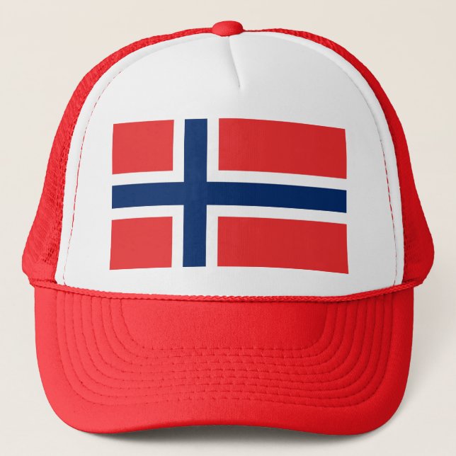Boné Chapéu com Bandeira da Noruega (Frente)