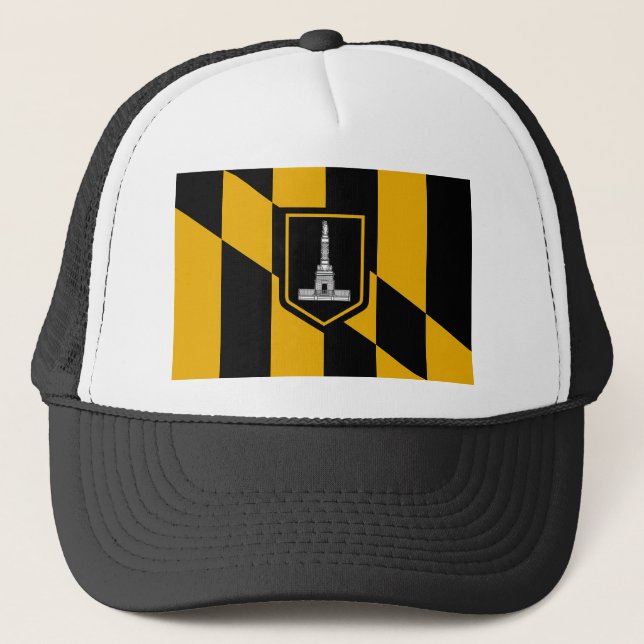 Boné Chapéu com Bandeira de Baltimore, Maryland, EUA (Frente)