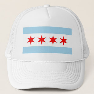 Boné Chapéu com Bandeira de Chicago, Estado do Illinoi