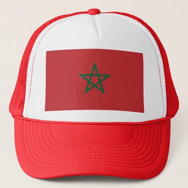 Boné Chapéu com Bandeira de Marrocos (Frente)