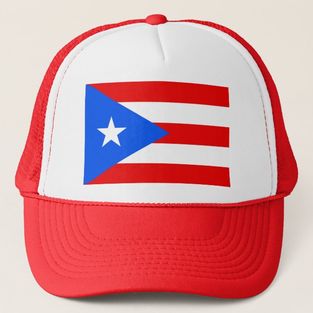 Boné Chapéu com Bandeira de Porto Rico - EUA (Frente)