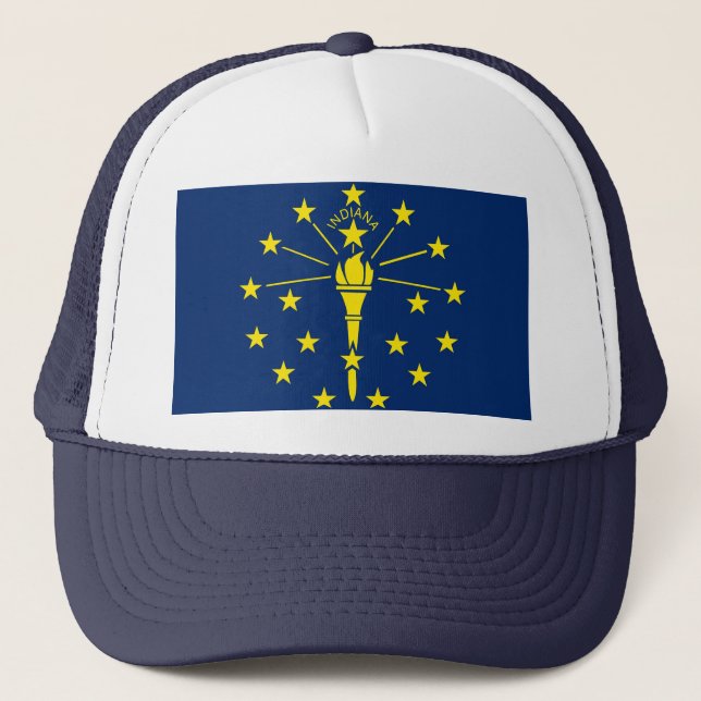 Boné Chapéu com Bandeira do Estado de Indiana - EUA (Frente)