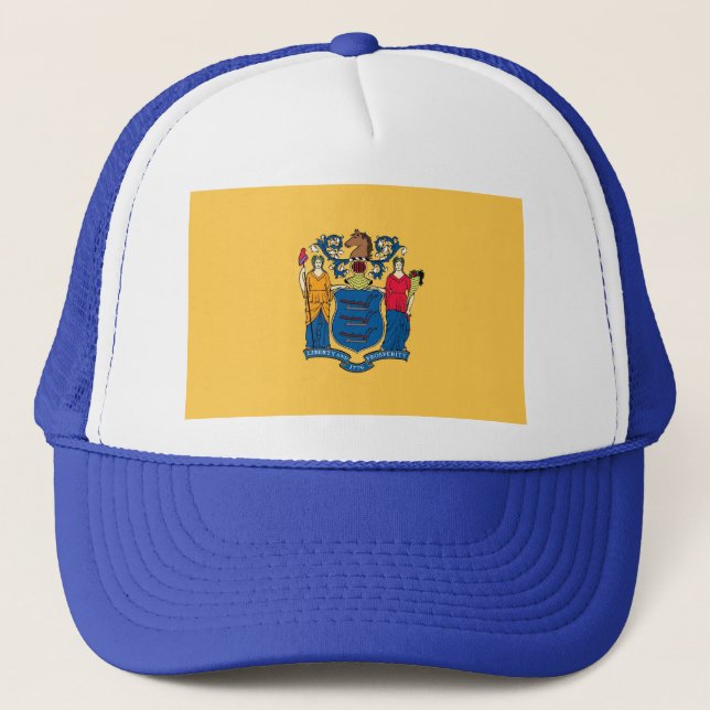 Boné Chapéu com Bandeira do Estado de Nova Jersey - EUA (Frente)